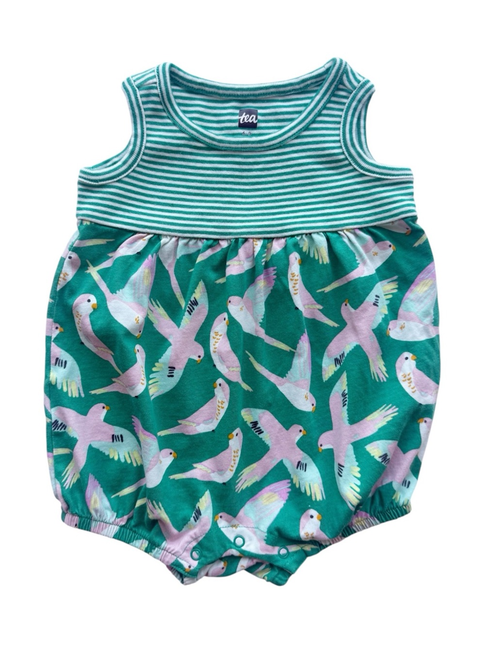 Tea Collection Bird Bubble Romper 6-9M